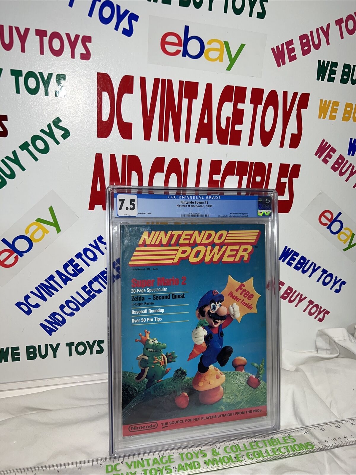 Nintendo Power Magazine #1 CGC 7.5 1988 First Issue NES Super Mario Bros  Poster | eBay