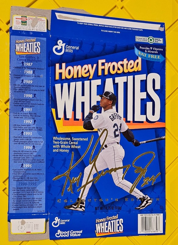 (7) Wheaties Cereal Box Ken Griffey Jr Lot Honey Frosted Frosted 'N Raisins Mini