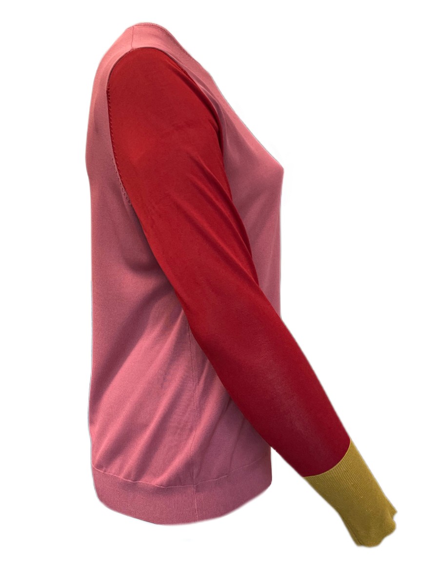 Marina Rinaldi Women's Pink Ada Knitted Pullover Sweater
