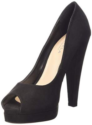 carvela black suede court shoes