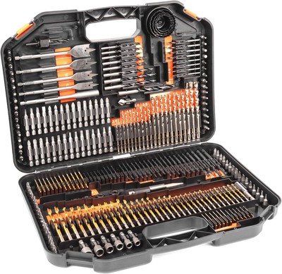 Terratek Kombination 246-teiliges Bohrer-Set. Inklusive HSS Titan Spiralbohrer