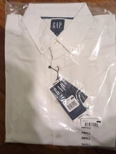 NWT $49.95 Gap White Men's Button Down Oxford Size Small