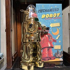 Nomura Toy ROBBY THE ROBOT Tin Mechanized Robot Gold plated Limited 60 Vintage