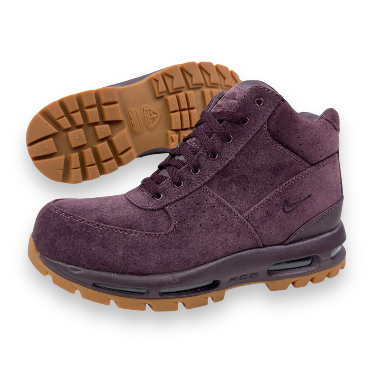 Nike Air Max Goadome ACG Boots Mens 10.5 Deep Burgundy Suede Gum