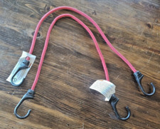 2 pack - 24 inch 2 foot 60 cm Red Bunge Cord with Hooks