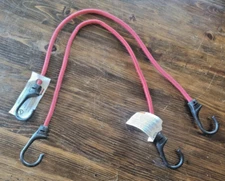 2 pack - 24 inch 2 foot 60 cm Red Bunge Cord with Hooks
