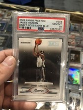 2009-10 Prestige JAMES HARDEN Rookie PSA 10 Draft Picks Light Blue /999 RC