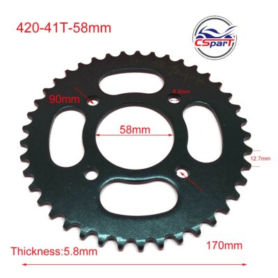 420 Chain 37 Tooth Rear Sprocket - 58mm Hub For 50CC-160CC Pit Bikes & ATVs