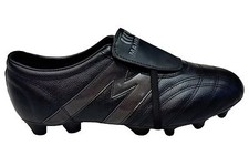 Botines de fútbol Manríquez MID SX Total negro cuero genuino