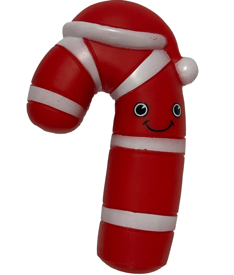 NEW 5-Pack Squeaky Dog Toys 5”Christmas Santa, Reindeer, Penguin, Candle, Candy - Изображение 3 из 4