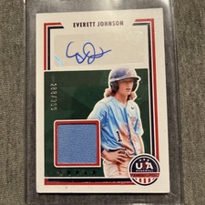 2022 USA Stars & Stripes Everett Johnson auto! signed /399! rare