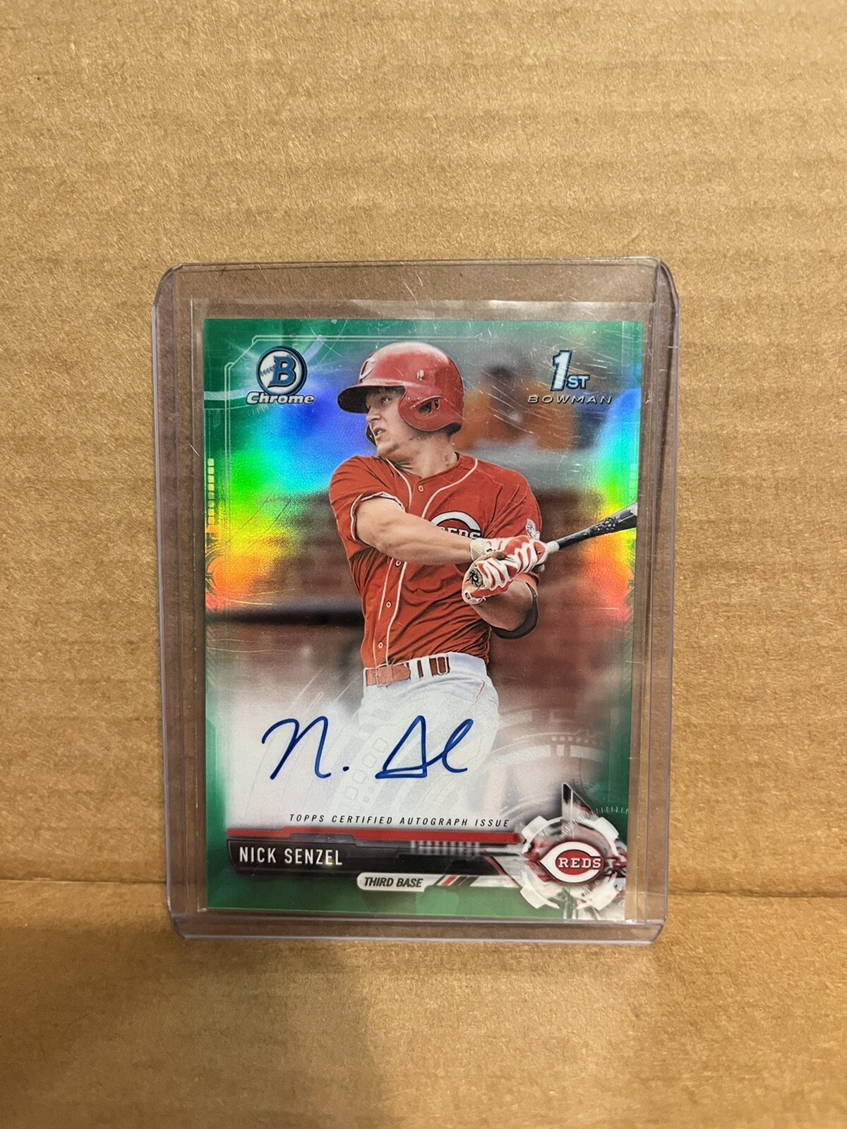 2017 Bowman Chrome Nick Senzel 1st First Bowman Green Rookie RC On Card Auto /99