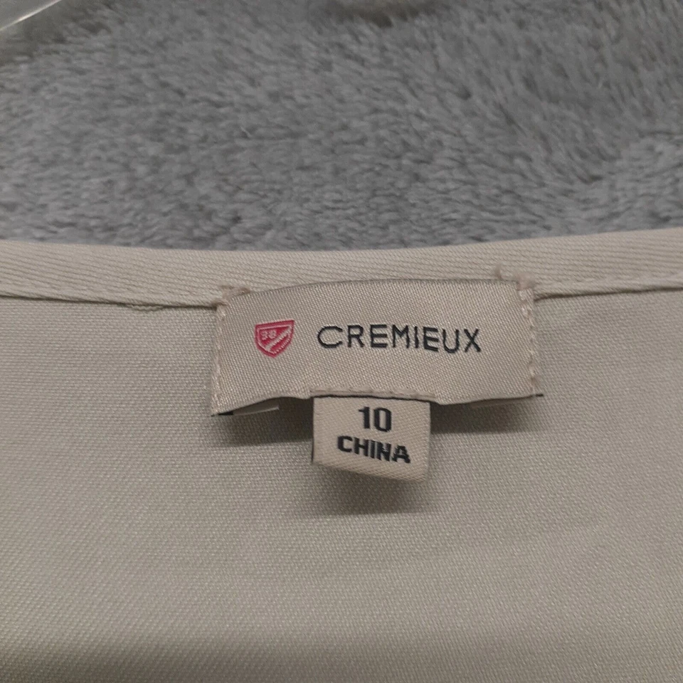 Vestido de cóctel Daniel Cremieux floral de encaje sin mangas plisado 10 mujeres crema Foto 2 de 4