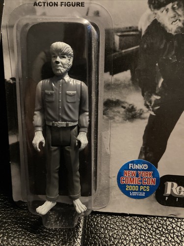 Funko/reaction black & white New York Comic Con Frankenstein & Wolfman Figure - Picture 7 of 8