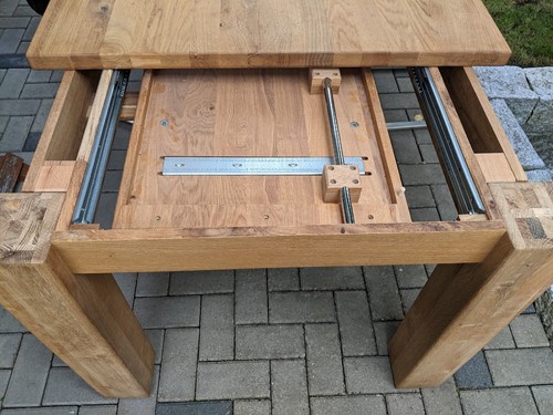 Esszimmertisch Echt/Massivholz und 4 Stühle/Kunstleder Hoher NP - Bild 4 von 10
