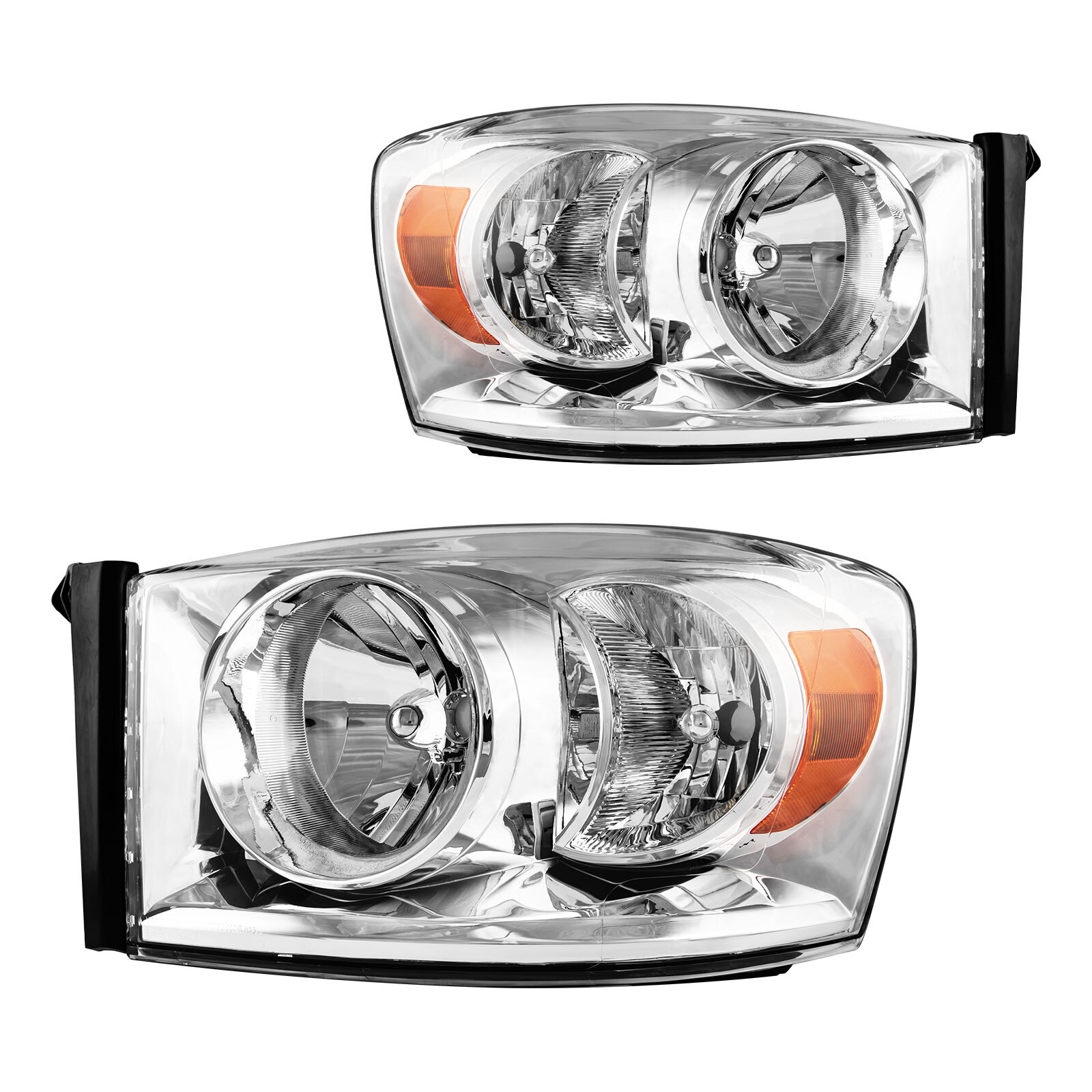 2PCS Replacement Headlight Assembly for 2009 Dodge Ram2500 5.7L 6.7L & Ram3500 6.7L