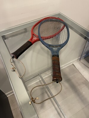 Badminton Racket Set of 2 (Wilson, Swinger) (Blue & Red) Pre-Owned