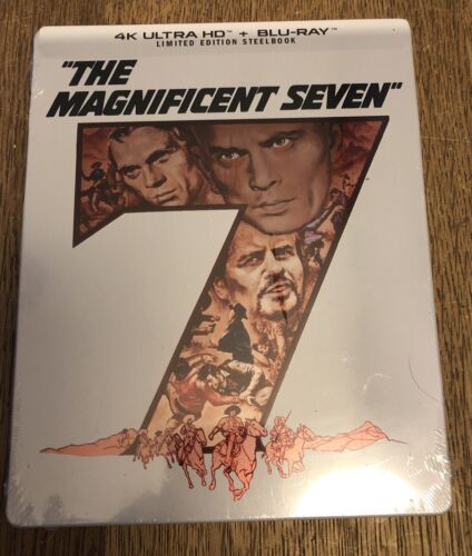 The Magnificent Seven (1960) Steelbook 4K Ultra HD + Blu-Ray BRAND NEW Box Damag