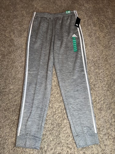Adidas Boy's Gray White Three Stripe Active Pants Size XLarge 18 - 20 NWT - Picture 3 of 8