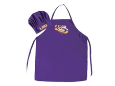 LSU Tigers Apron and Chef Hat [NEW] NCAA BBQ Grill Tailgate Party Cook