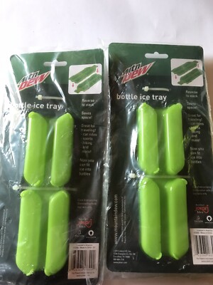 Jokari Mtn Mountain Dew Bottle Ice Tray Mold 2 2pk 16 Cubes Fits Bottles