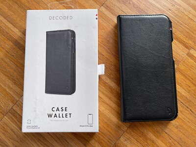 Decoded Case Wallet - Schutzhülle für Iphone 12 Pro Max - schwarz, echtes Leder