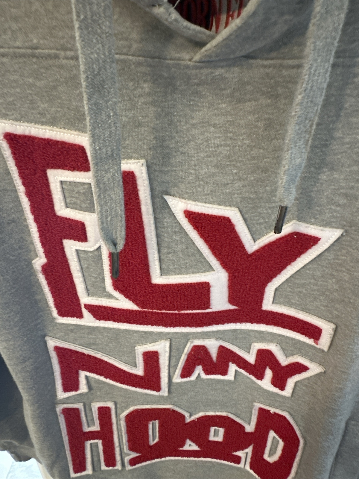 BORNFLY Hoodie Size Medium Patch/embroidered - image 3