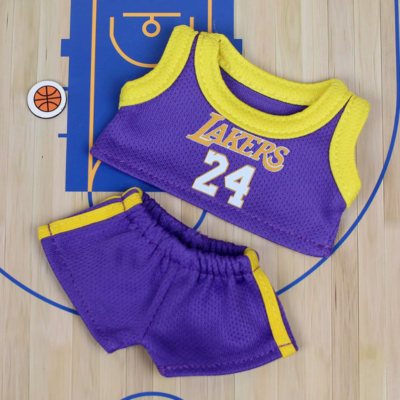 17CM Doll Basketball Jersey Outfit for Monster Plush Stuffed Animals - No Doll Included