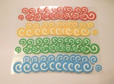 Mrs Grossman's Lot 10 Strips Simply Sassy Swirls Colorful Stickers Scrapbooking 