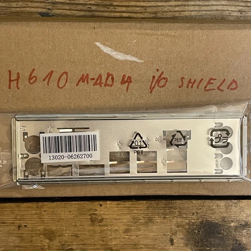 Genuine/Original Asus Prime H610M-A D4 I/O Shield backplate for Motherboard