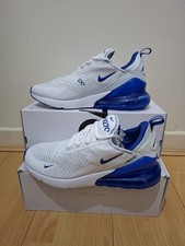 New Nike Air Max 270 White Royal Blue Men's UK Size 9 EU 44