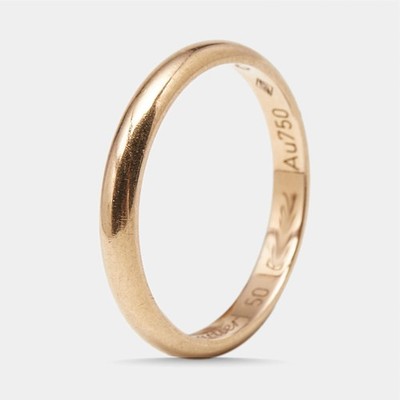 Cartier 1895 18k Rose Gold Wedding Band Ring Size 50