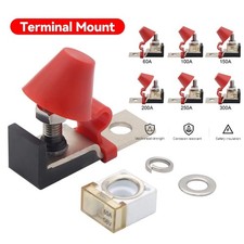 M8 Terminal Fuse Block Kit 30A-300A 58V Battery Terminal Holder for Boat Truck