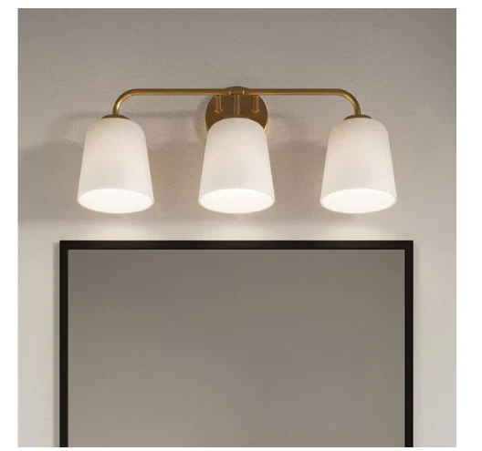 Progress Lighting Bredela 23 in. 3-Light Brushed Gold Farmhouse Vanity Light - Image 2 of 4