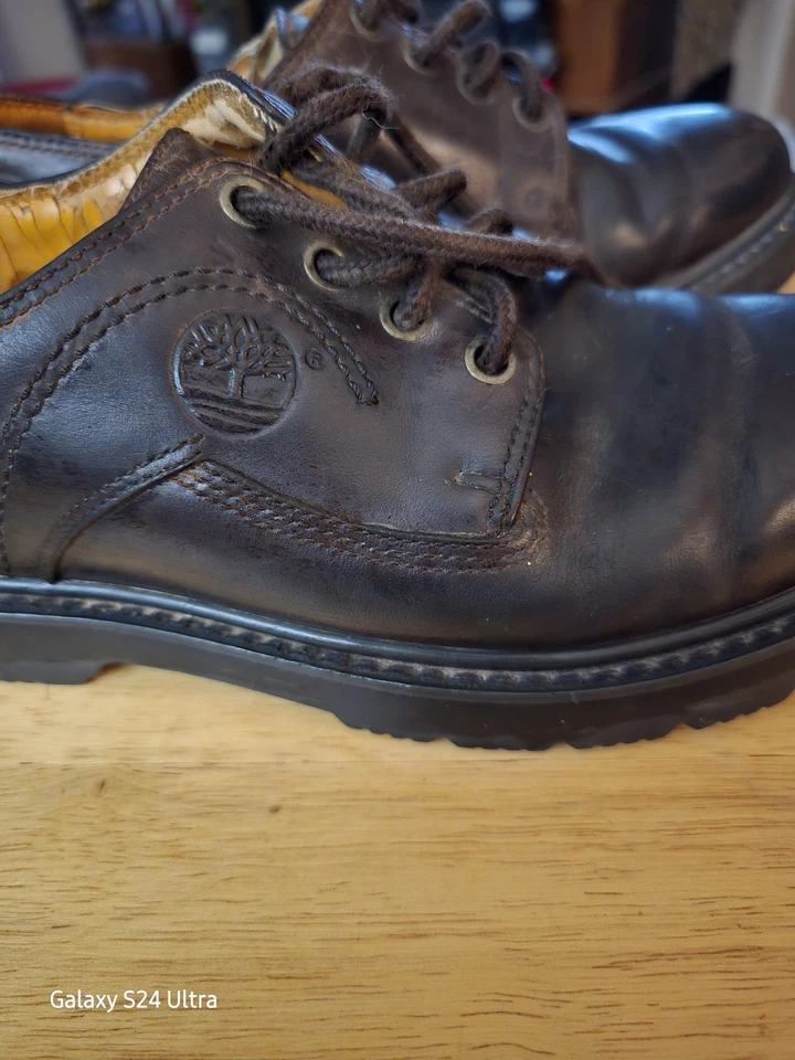 Timberland 男式休闲牛津低帮上衣,棕色,尺寸 11.5 葡萄牙制造 — 第 2/4 张图片