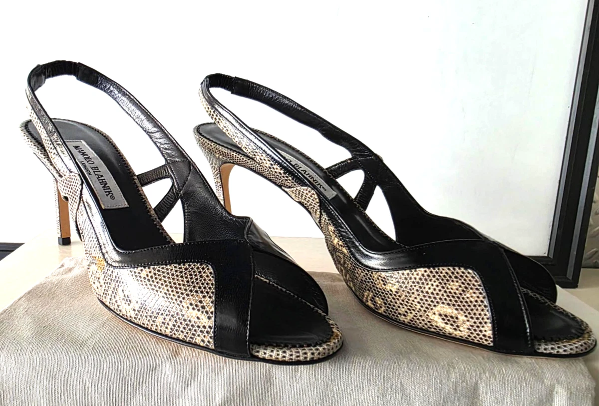 Manolo Blahnik Snake Slingback Heels for Women for sale | eBay
