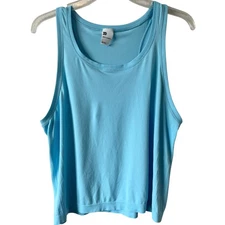 ALL IN MOTION NWOT Activewear Tank Top Size Large Baby Blue Nylon Stretch Sporty
