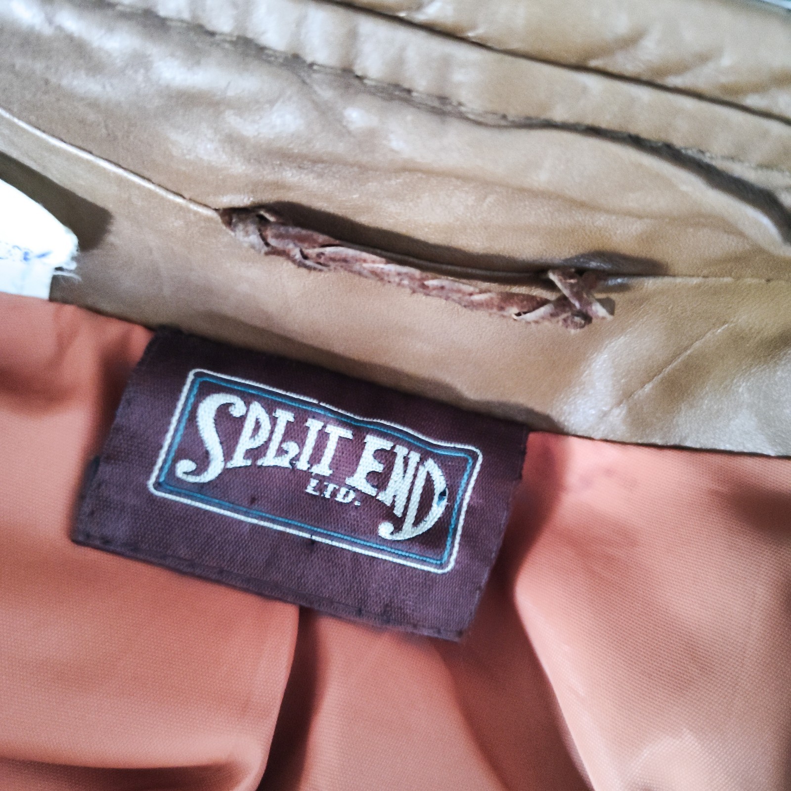 Split End Leather Jacket Womens Small Vintage 70s… - image 16