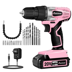 20V Cordless Drill Set for Home DIY & Beginner Projects - Lightweight Power D...