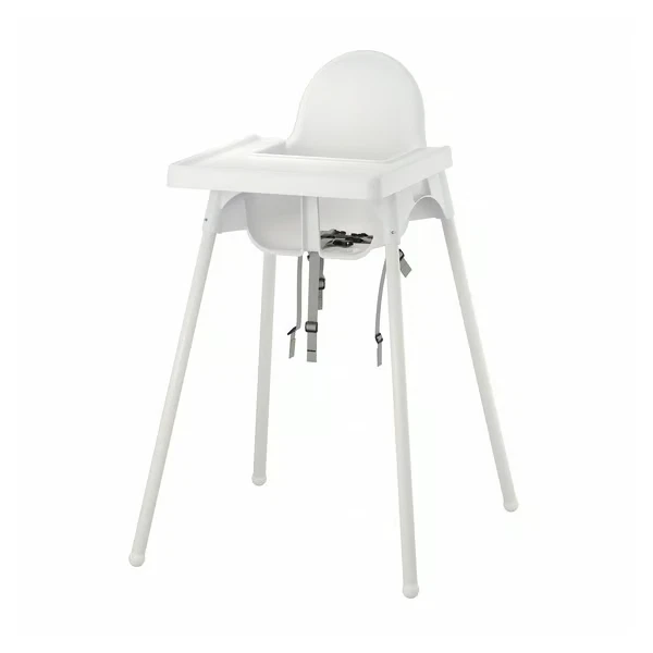 IKEA ANTILOP Highchair With Tray Baby Feeding Chair White Grey-Blue NEW