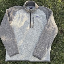 Patagonia Men's Better Sweater 1/4-Zip Fleece Pullover, Two-Tone Grey