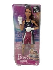 MATTEL Barbie Made To Move Boxer Doll HRG40 NRFB Dented Box
