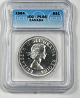 1964 Canada Silver Dollar : ICG PL66