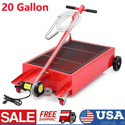 #ad #ad 20 Gallon Electric Oil Drain Pan with 110V Pump Hose Low Profile Oil Drain Cart $129.99