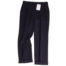 BOTTEGA VENETA Pants 2022 Long Wool Bottoms Mens 40 Navy Used MOLO-0