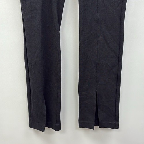 NWOT Express Ponte Knit Pull-On High Rise Straight Ankle Slit Trouser Pant Black - Picture 5 of 10