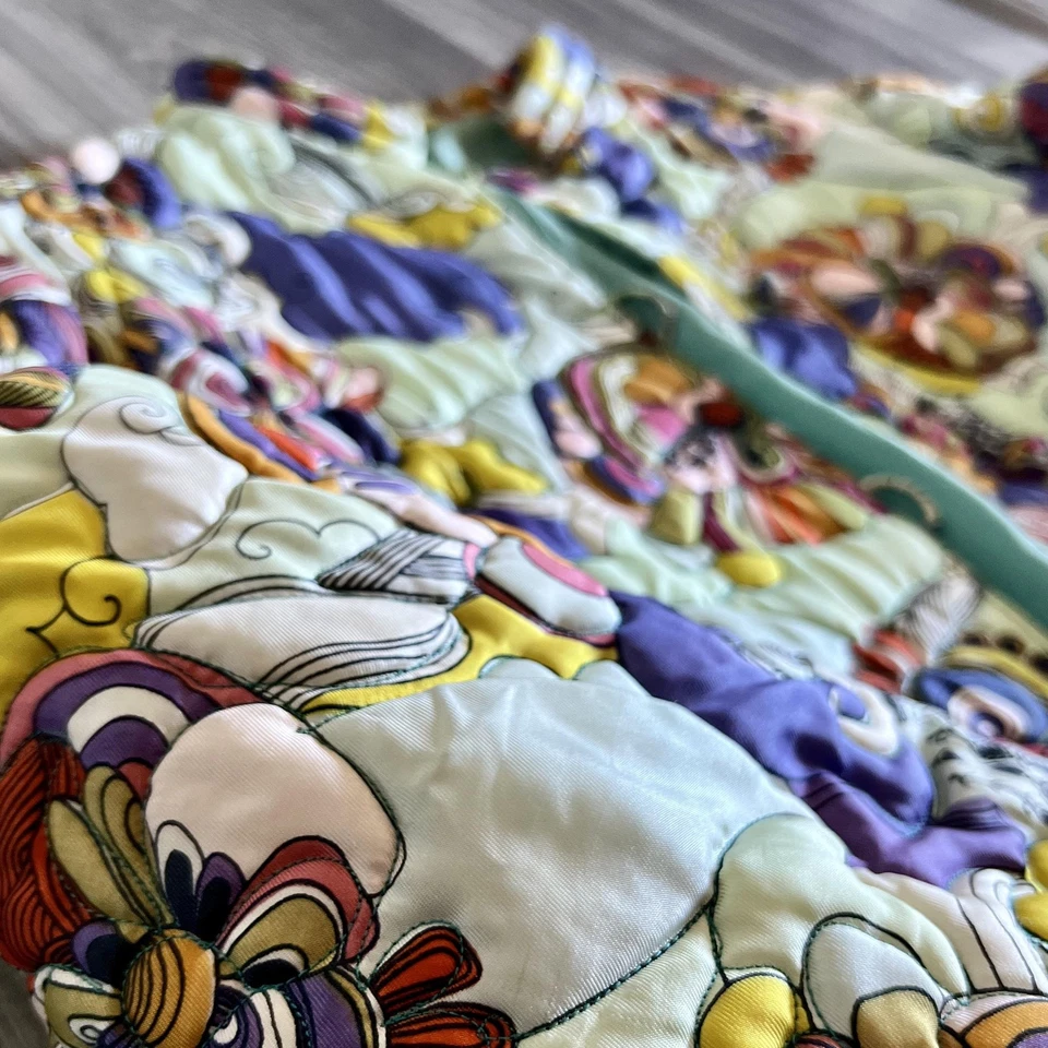 Chaqueta Etro Mujer Mediana Floral Acolchada Seda Satén Abotonada Retro Boho Festiva Foto 3 de 4