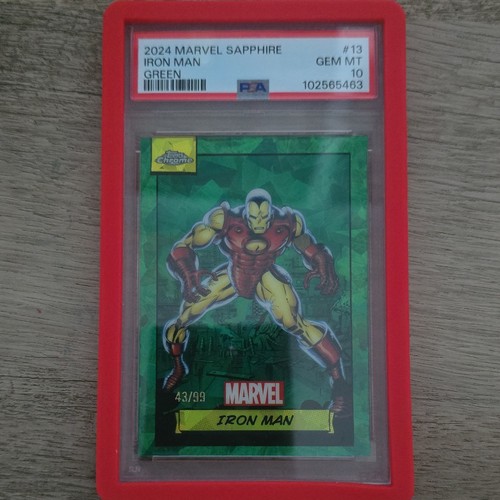 2024 Topps Chrome Sapphire Iron Man Green Parallel #13 PSA 10 43/99