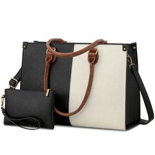 Laptop Tote Bag for , 15.6 Inch Professional Work Bag with Matching Clutch, W...