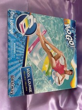 H2OGO Kool Lounge Inflatable Pool Float Back Head Arm Rest Adult Size